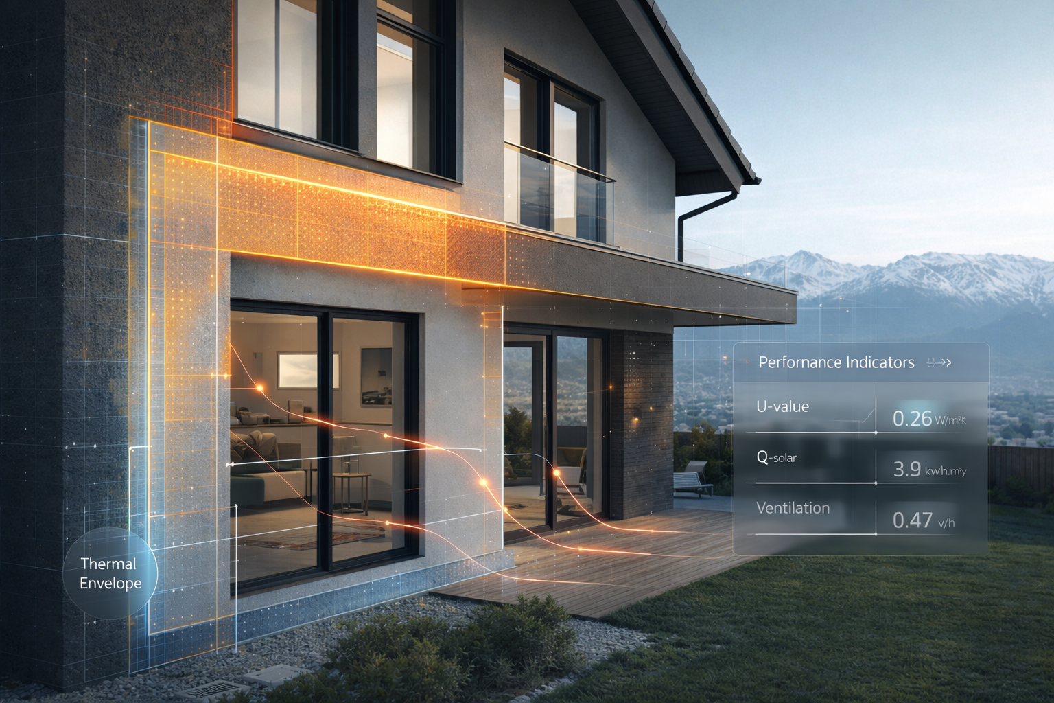 Evaluación térmica y análisis energético de vivienda